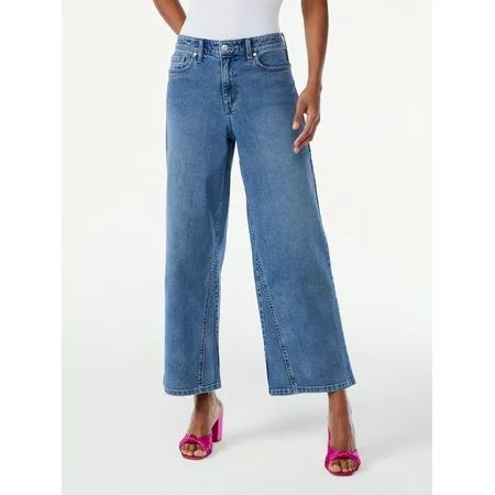 Scoop Women s Marietta Wide Leg Cropped Jeans | Walmart (US)
