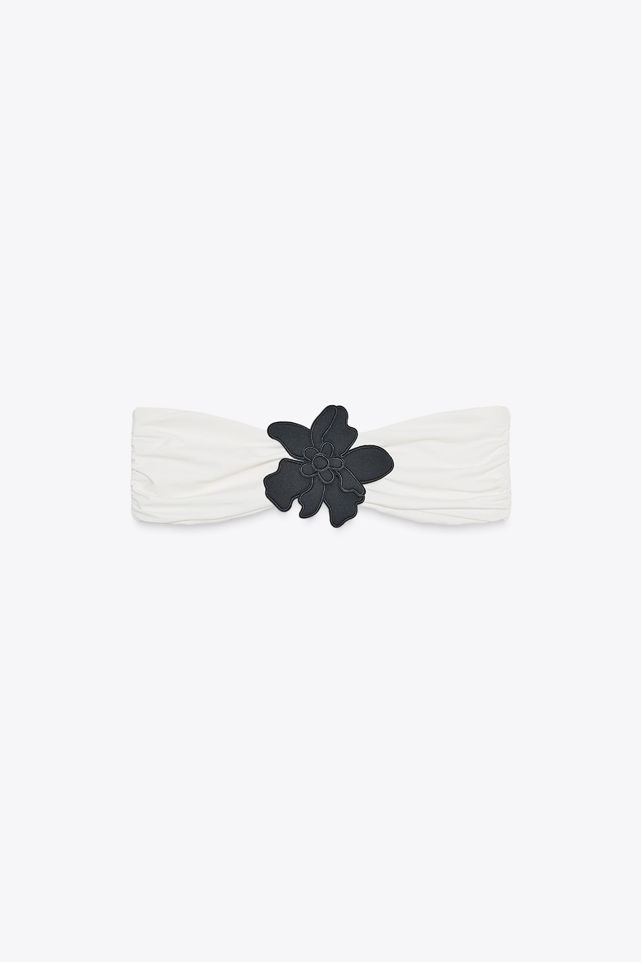 FLORAL BANDEAU BIKINI TOP | Zara UK