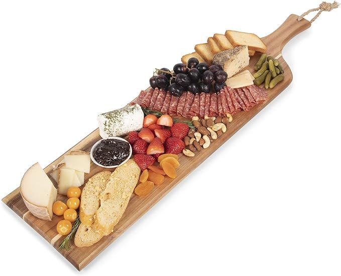TOSCANA - a Picnic Time brand - Artisan 30" Charcuterie Board/Serving Platter with Raw Edge used ... | Amazon (US)