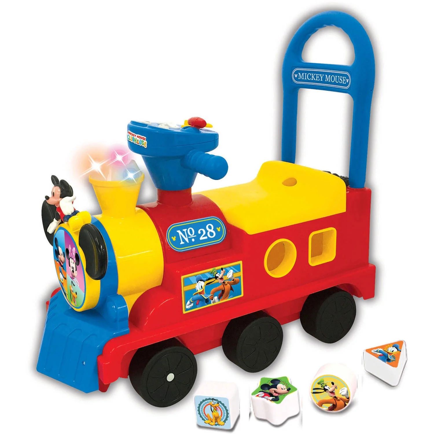 Kiddieland Disney Mickey Mouse Clubhouse Play n' Sort Activity Train Ride-On | Walmart (US)