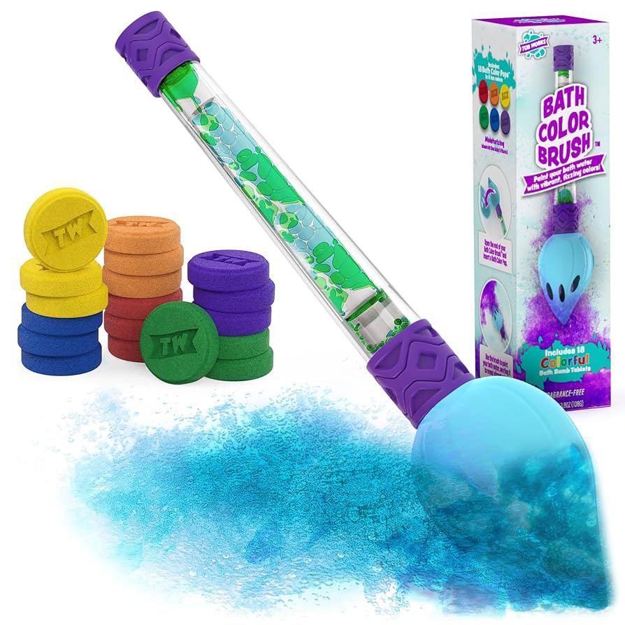 Tub Works® Bath Color Brush™ Kids Bath Bomb Set | Nontoxic & Fragrance-Free | Use Brush to Pai... | Amazon (US)