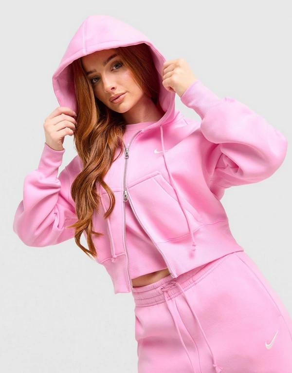 Nike Phoenix Crop Full Zip Hoodie | JD Sports (UK)