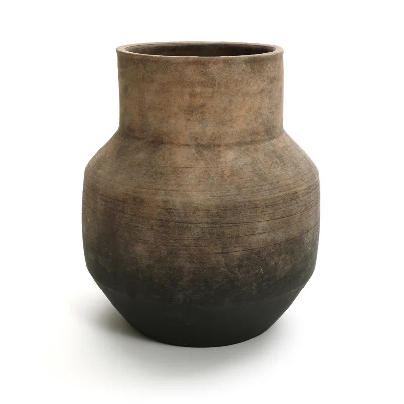 Gracie Oaks Brown Ombre Terracotta 11.4-Inch Round Bowl Vase "& Reviews" | Wayfair | Wayfair North America