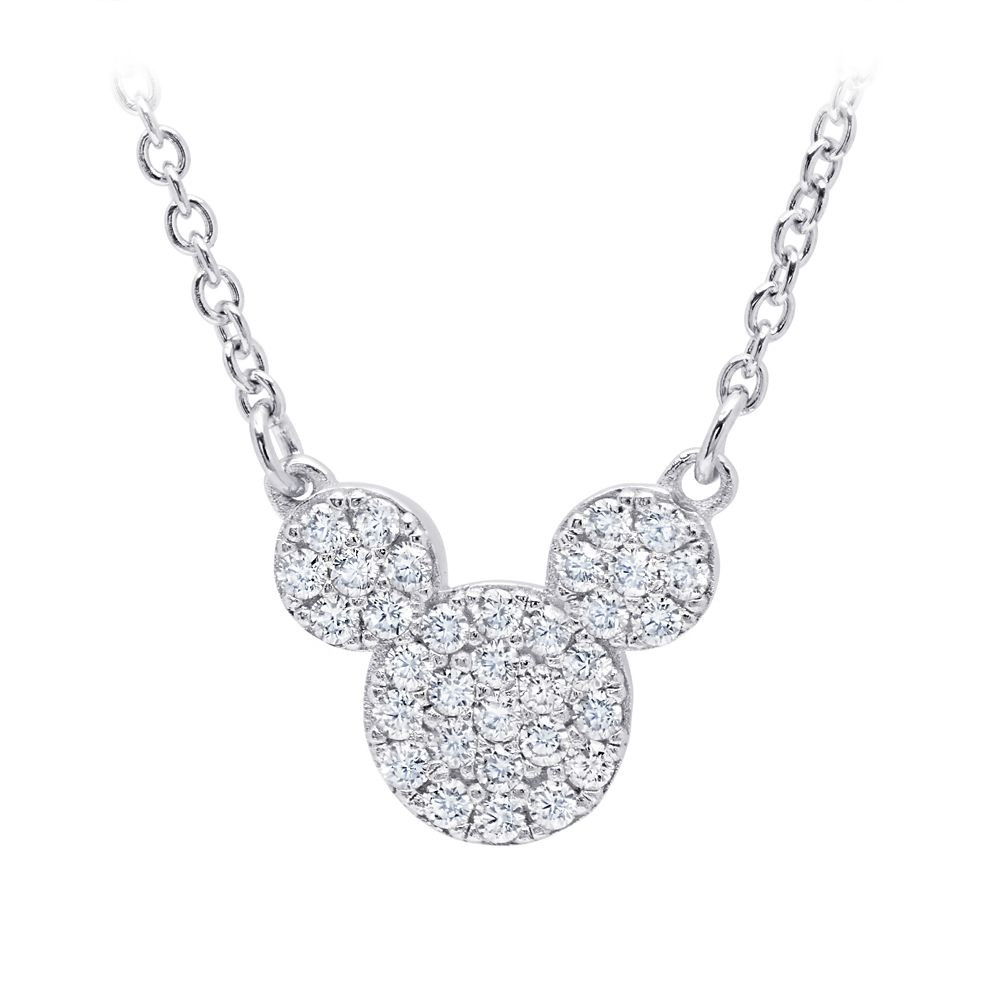 Mickey Mouse Icon Necklace by CRISLU – Platinum | Disney Store