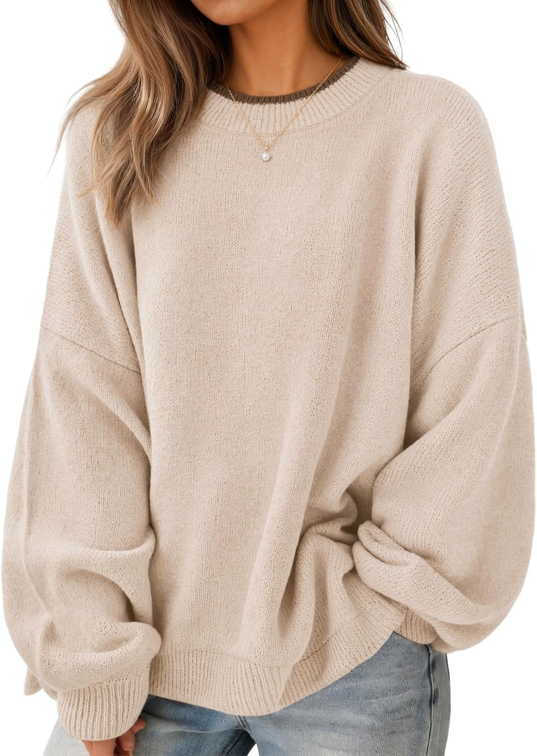 ZESICA Oversized Sweaters for Women 2026 Fall Trendy Pullover Tops | Amazon (US)