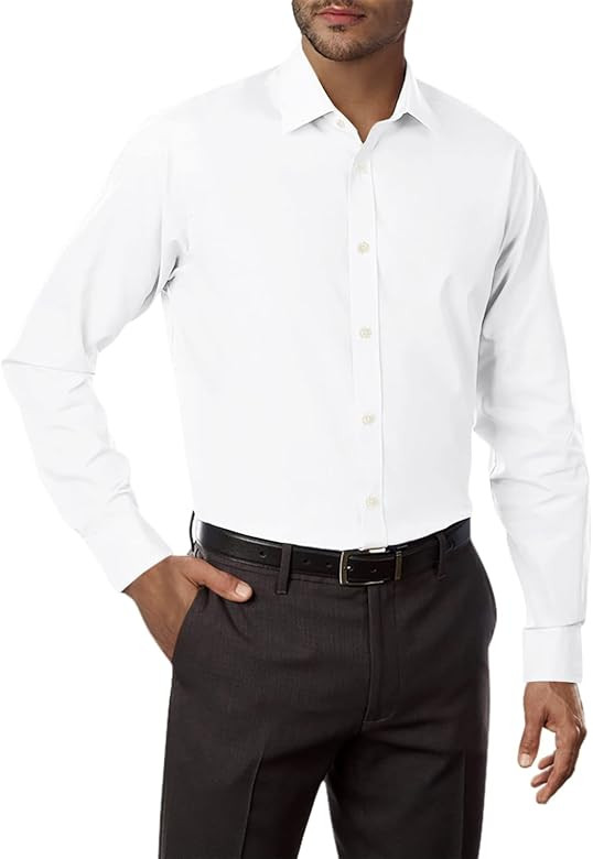 Arrow 1851 Men's Dress Shirt Poplin (Available in Regular, Fitted, Slim, and Extreme Slim Fits) | Amazon (US)