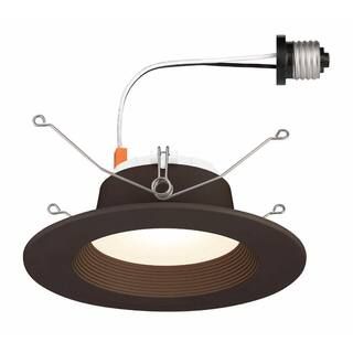 EnviroLite 5 in. and 6 in. 3000K Integrated LED Bronze Recessed Light Trim EVL69093CBZ30 | The Home Depot