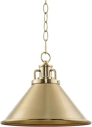 Kira Home Romine 12" 1-Light Modern Pendant Light + Conic Metal Shade, Adjustable Height, Cool Br... | Amazon (US)