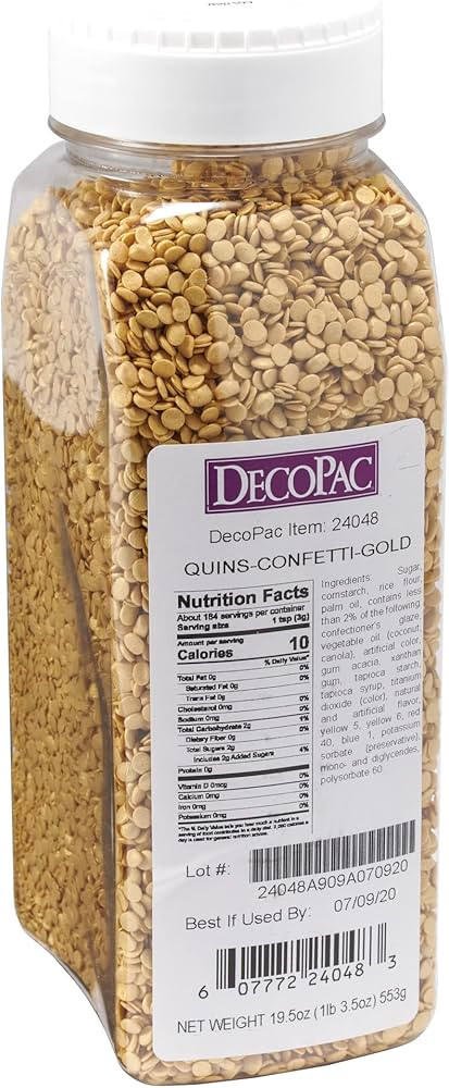 DECOPAC Quins Fancy Sprinkles, 19.5oz, Candy Sprinkles in Handheld Container, Edible Sprinkles Fo... | Amazon (US)