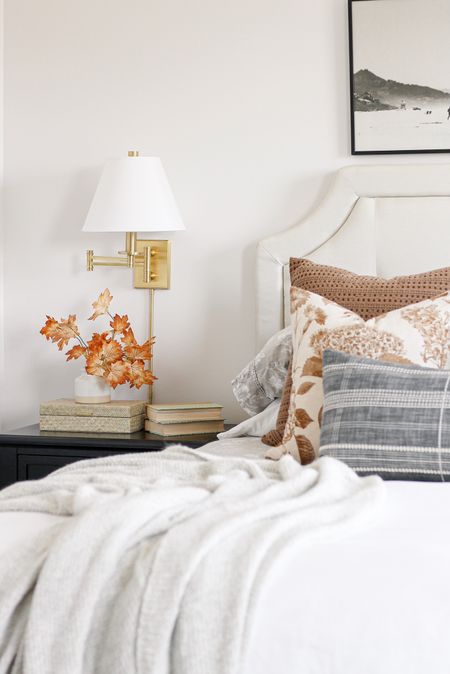 Cozy fall bedroom decor, autumn bedding, layered fall throw pillows

#LTKSeasonal #LTKstyletip #LTKhome