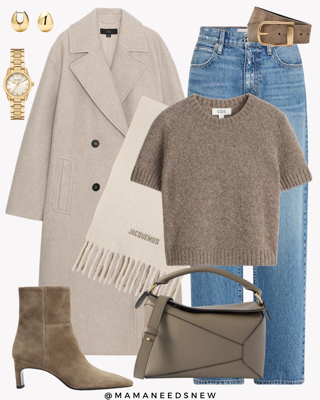 A fall outfit with oversized coat, jeans, sweater tee, top handle bag, suede ankle boots, scarf 

#LTKSaleAlert #LTKStyleTip #LTKItBag