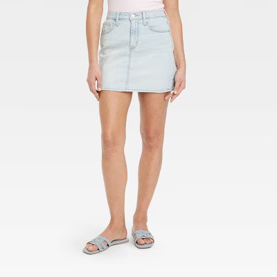 Women's Denim Mini Skirt - Universal Thread™ Light Wash | Target