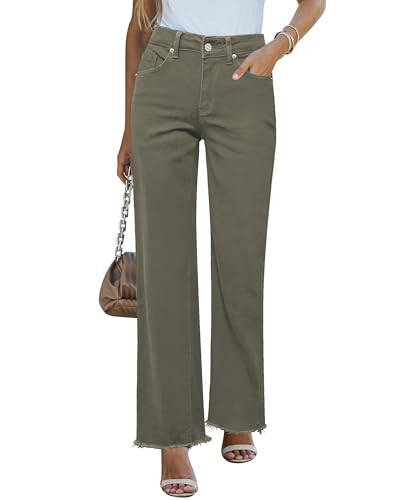 GRAPENT Green Pants Women Green Jeans for Women's Green Jeans Womens Fashion Country Concert Outfits for Women Color Olive Green Size S Small Size 4 Size 6 | Amazon (US)