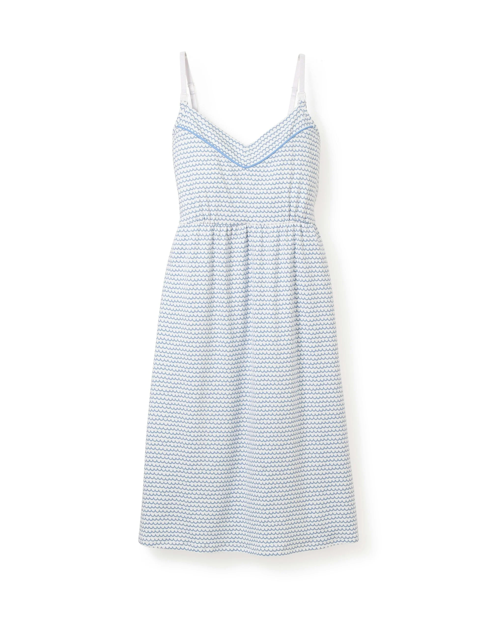 Women's Pima Maternity Nightgown in La Mer | Petite Plume
