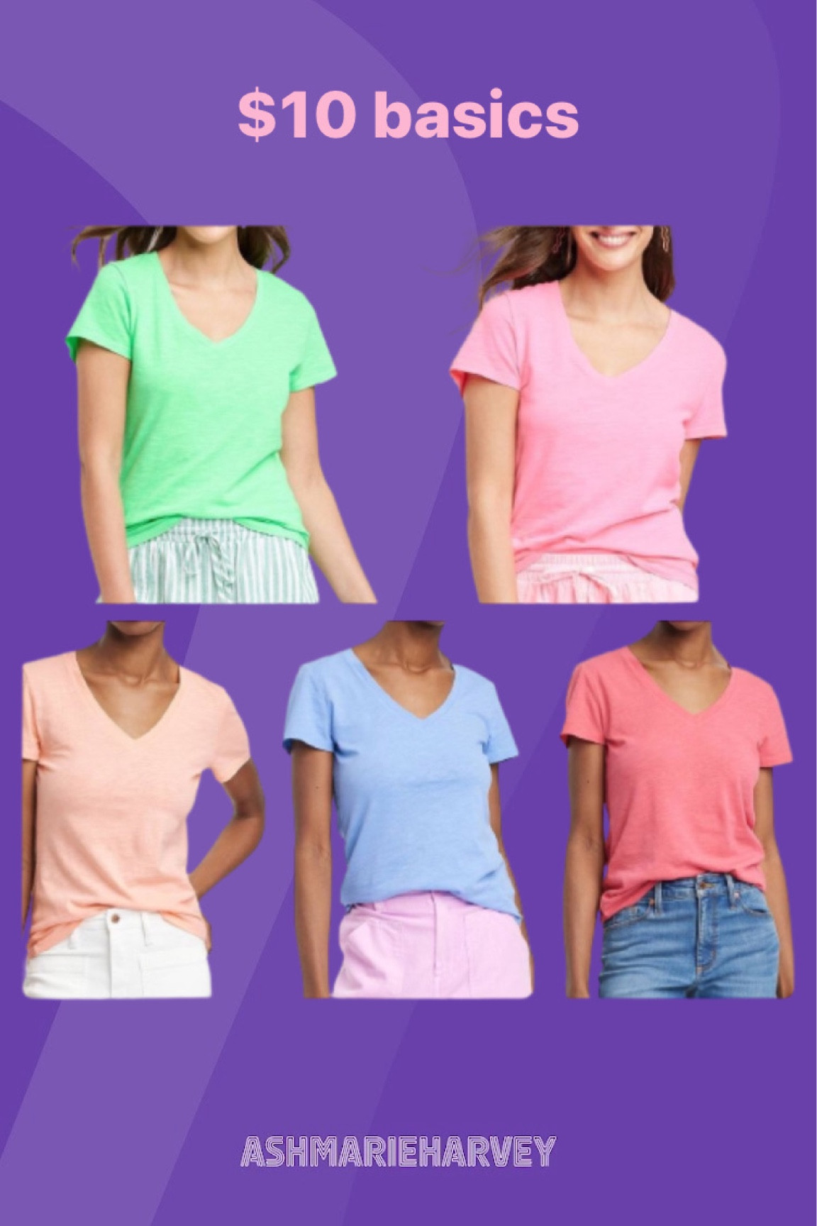 V neck tees, yes please! Love these amazing spring basics! I think they do run a tiny bit small. 

#LTKstyletip #LTKSeasonal #LTKFind
