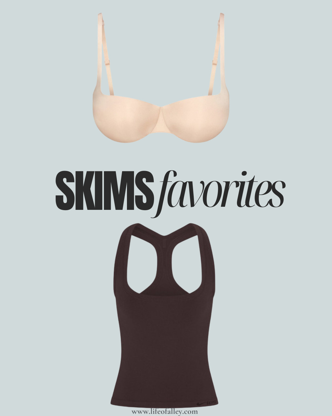 Skims push up bra and seamless tank top.  

 #LTKselfcare #LTKActive #LTKOver40