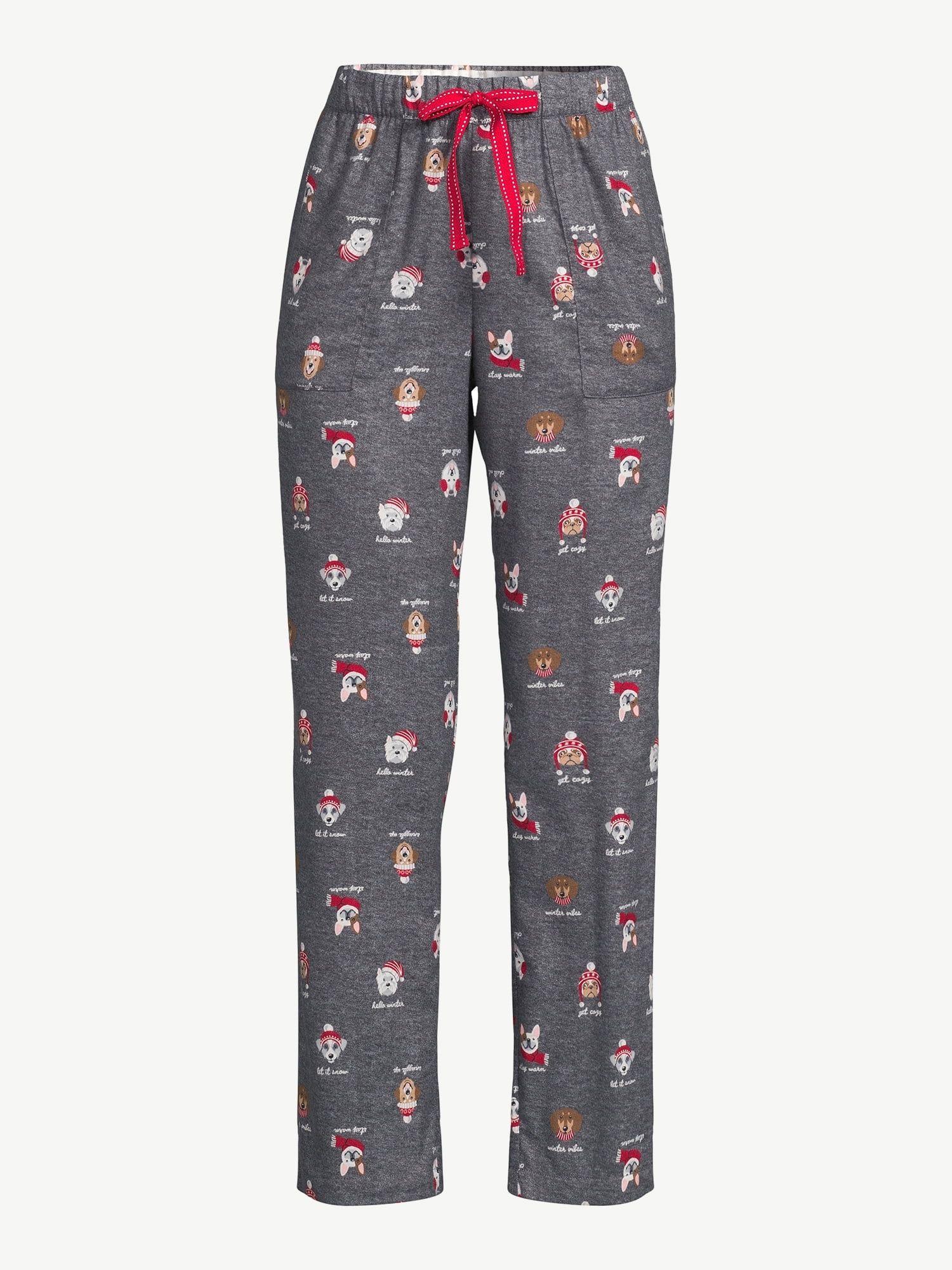 Joyspun Women’s Flannel Dog Pajama Pants | Walmart (US)