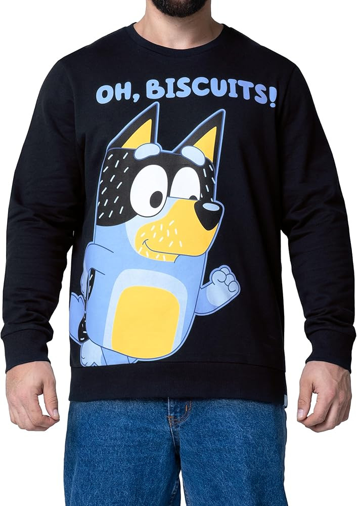 Bluey Sweatshirt, Bandit Mens Sweatshirt, Cotton Mens Sweater, Long Sleeve Pullover | Amazon (US)