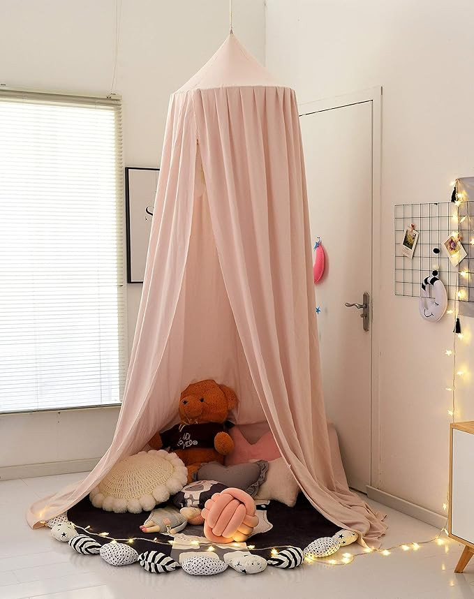 Extra Large Kids Bed Canopy with Princess Cute Dome Crib Nursery Canopy for Girls Bed Canopy for ... | Amazon (US)