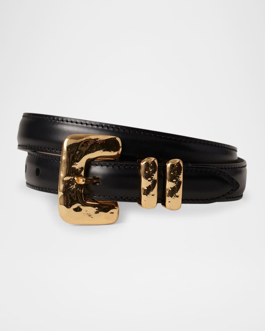 Dehanche Tetra Buckle Leather Belt | Neiman Marcus