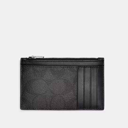 Zip Card Case In Signature Canvas | Coach Outlet US