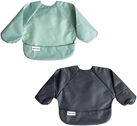 Tiny Twinkle Mess Proof Baby Bib, 2 Pack Long Sleeve Bib Outfit, Waterproof Bibs for Toddlers, Ma... | Amazon (US)