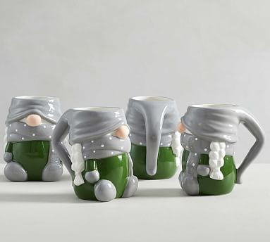 Gnomette Shaped Ceramic Mugs | Pottery Barn (US)