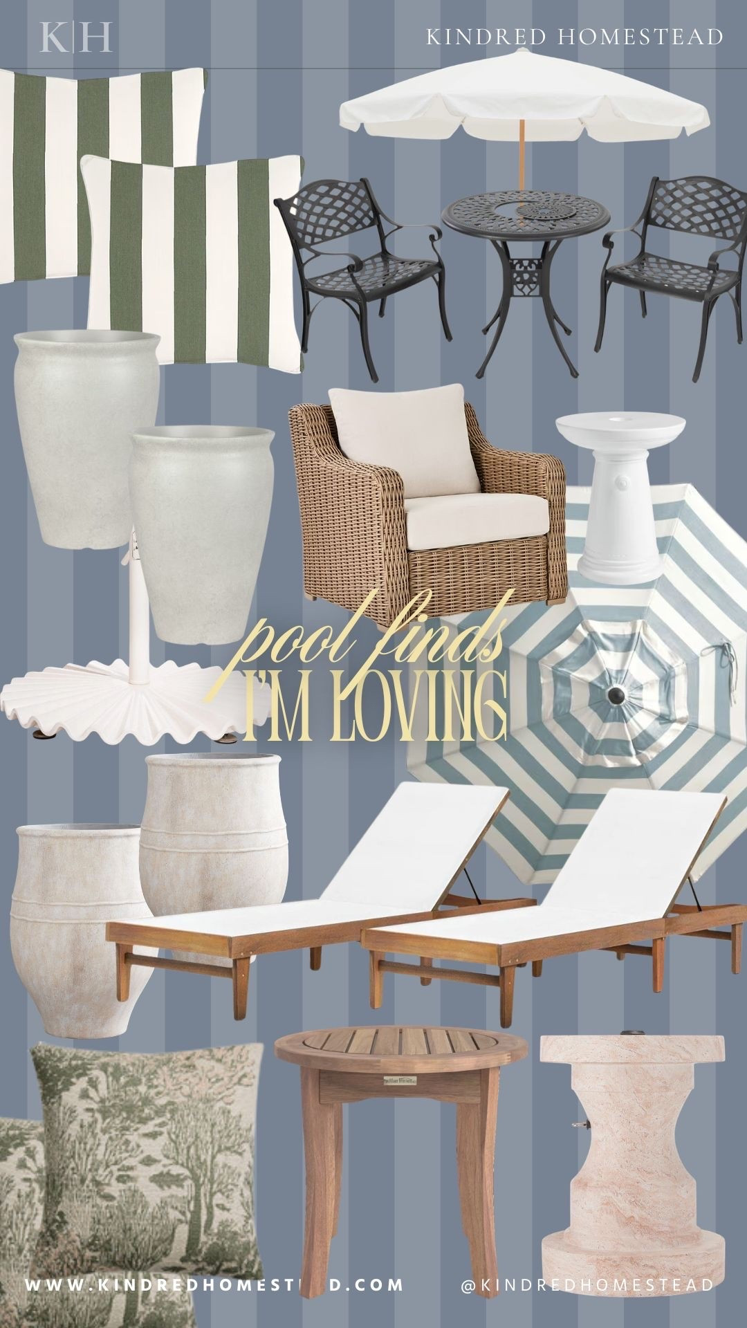 Poolside season is calling ☀️ Sharing the outdoor pool finds on sale that I’m eyeing for the pool we’re building — equal parts pretty, practical, and ready for slow summer days.

#LTKSeasonal #LTKSaleAlert