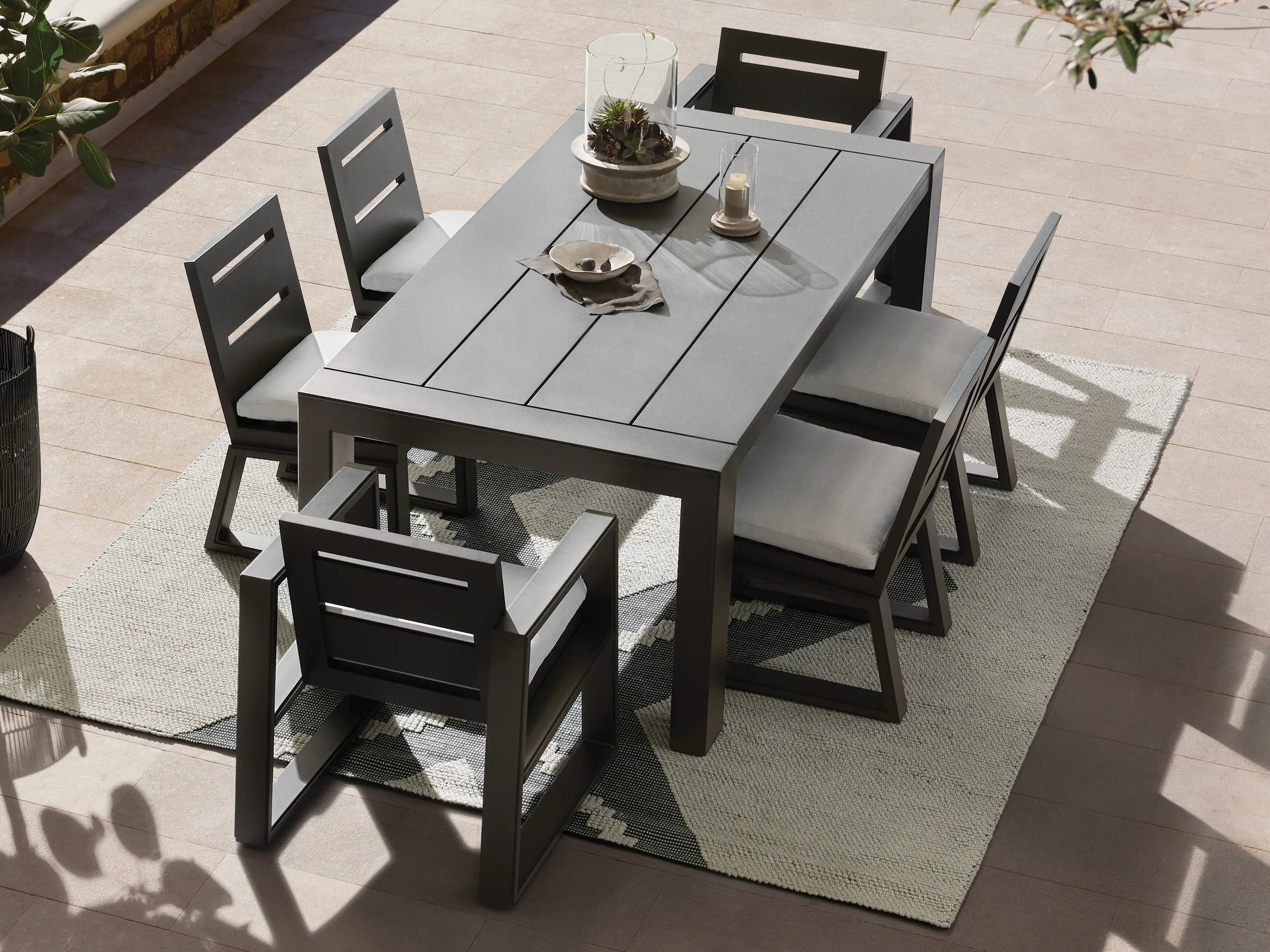 Canyon Outdoor Aluminum Dining Table | Arhaus
