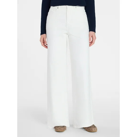 Time and Tru Women's Wide Leg Jeans, 31" Inseam, Sizes 0-22, 0L-22L | Walmart (US)