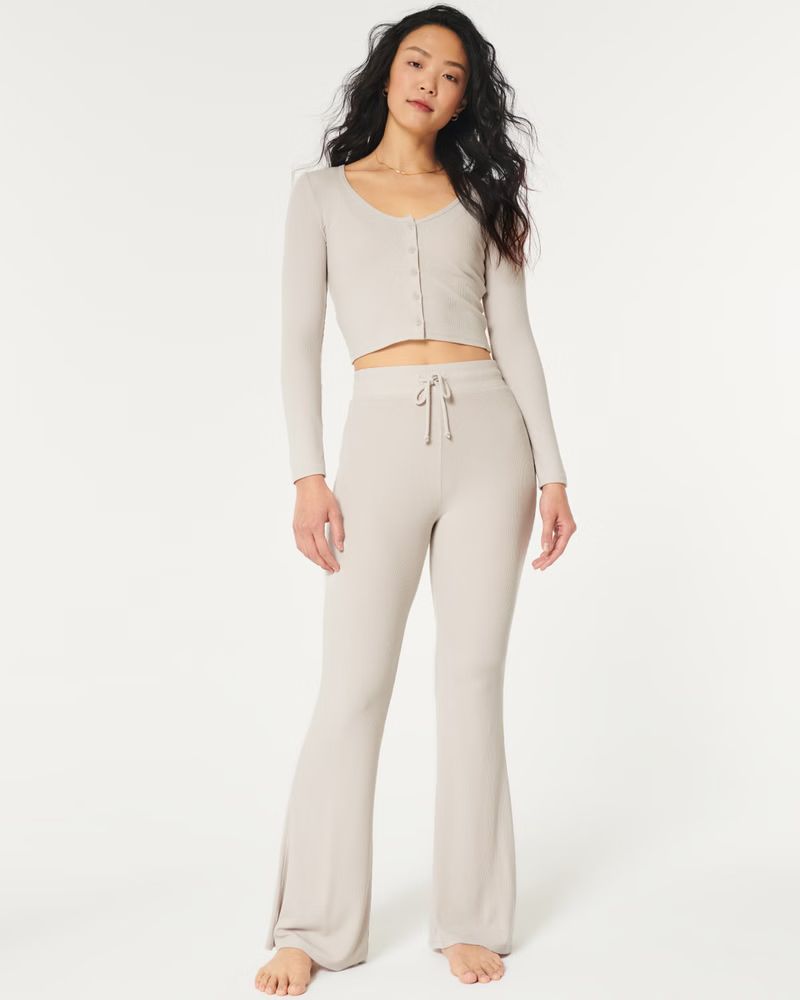 Gilly Hicks Jersey Rib Flare Pants | Hollister (US)