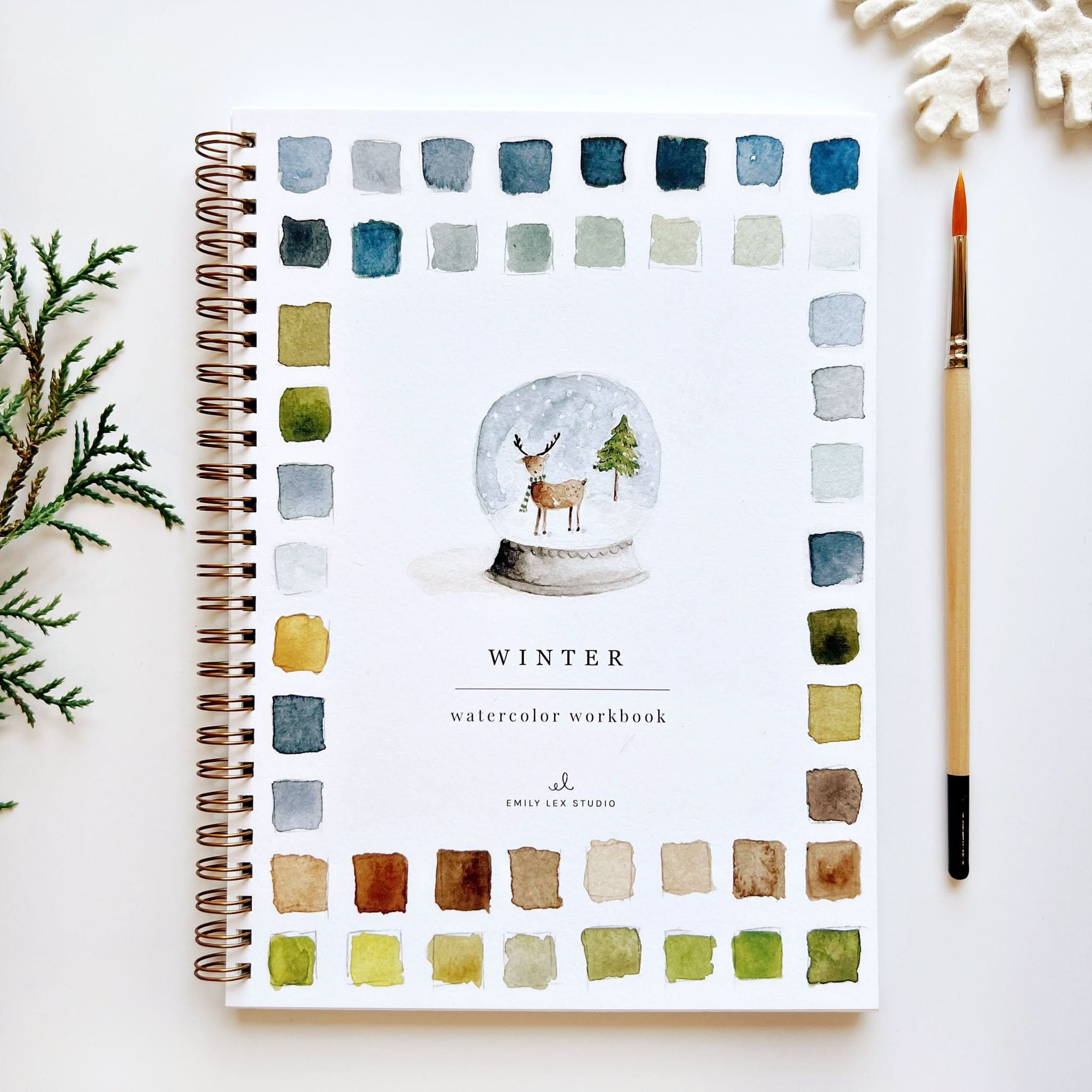 winter watercolor workbook | Emily Lex Studio