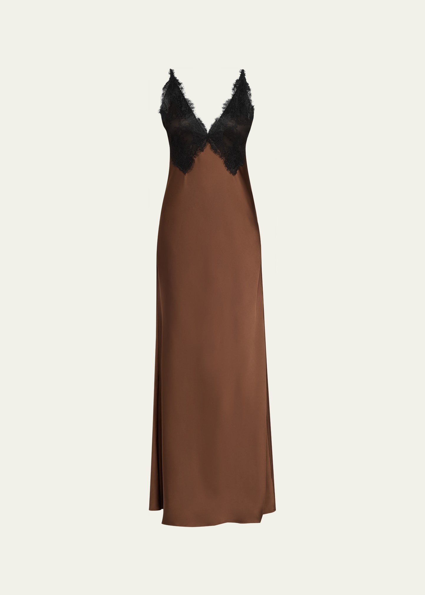 LoveShackFancy Iridia Satin Maxi Slip Dress | Bergdorf Goodman