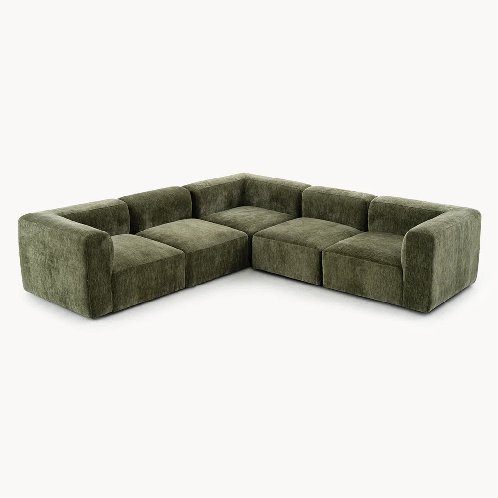 Philo Chenille Reversible Modular L Sectional Sofa (5-Seater) | Pop Maison