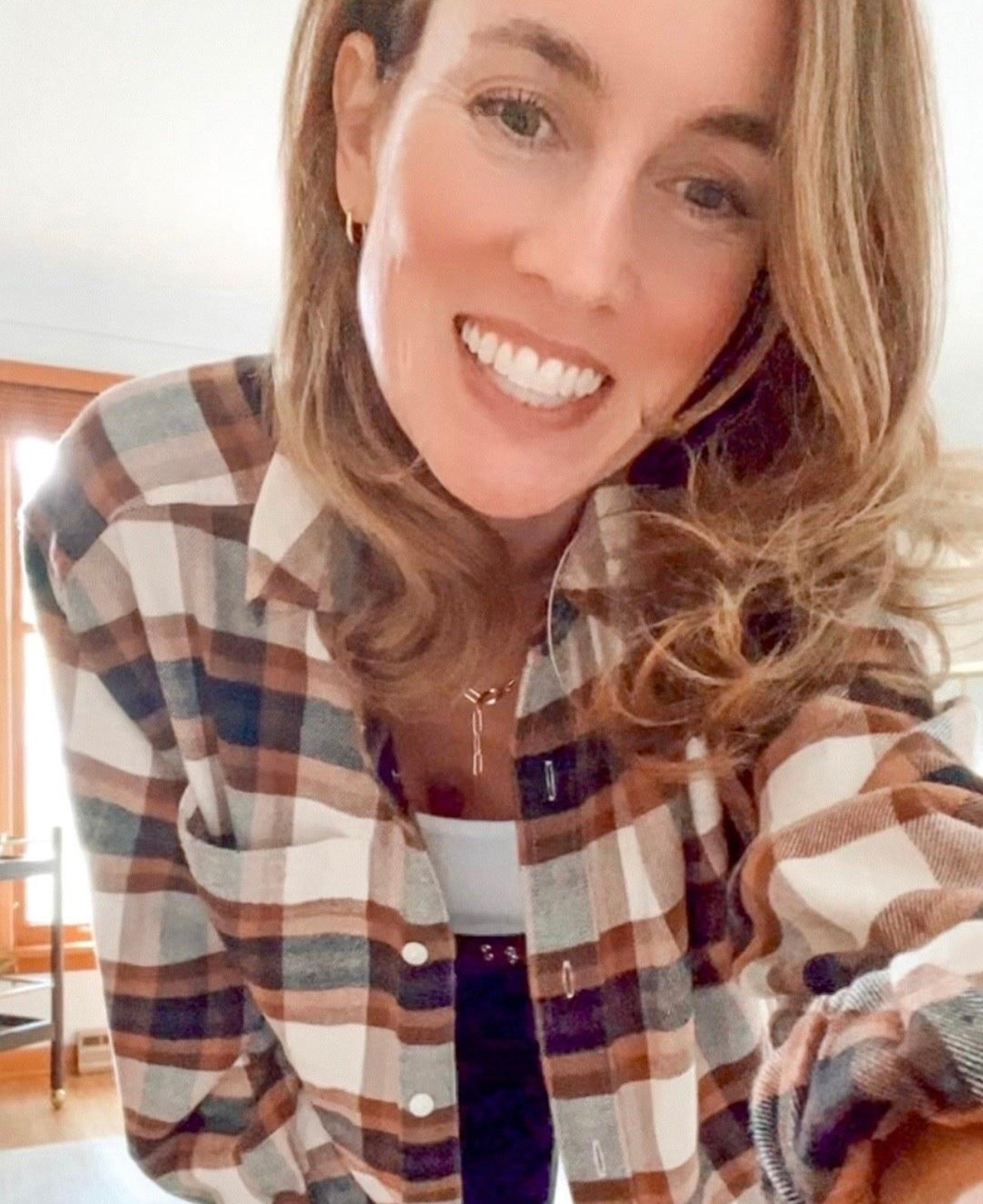 Fall outfit with plaid shirt, tank top and jeans. Back to school.

#LTKgrwm #LTKOver40 #LTKSaleAlert