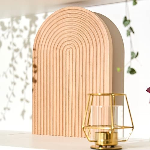 SOUL MAMA Decorative Wood Serving Board - Beech Arch Wood Tray Cutting Boards for Kitchen, Unique... | Amazon (US)
