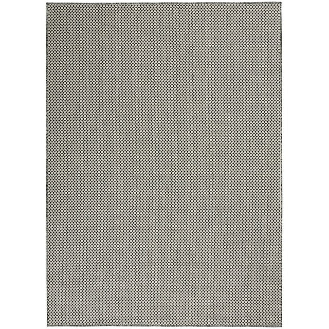 Nourison Courtyard Indoor/Outdoor Ivory Charcoal 6' x 9' Area Rug, (6x9) | Walmart (US)