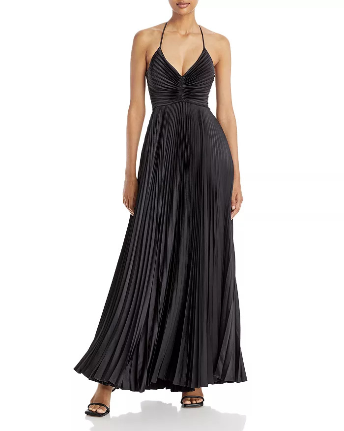 Aries Pleated Open Back Dress | Bloomingdale's (US)