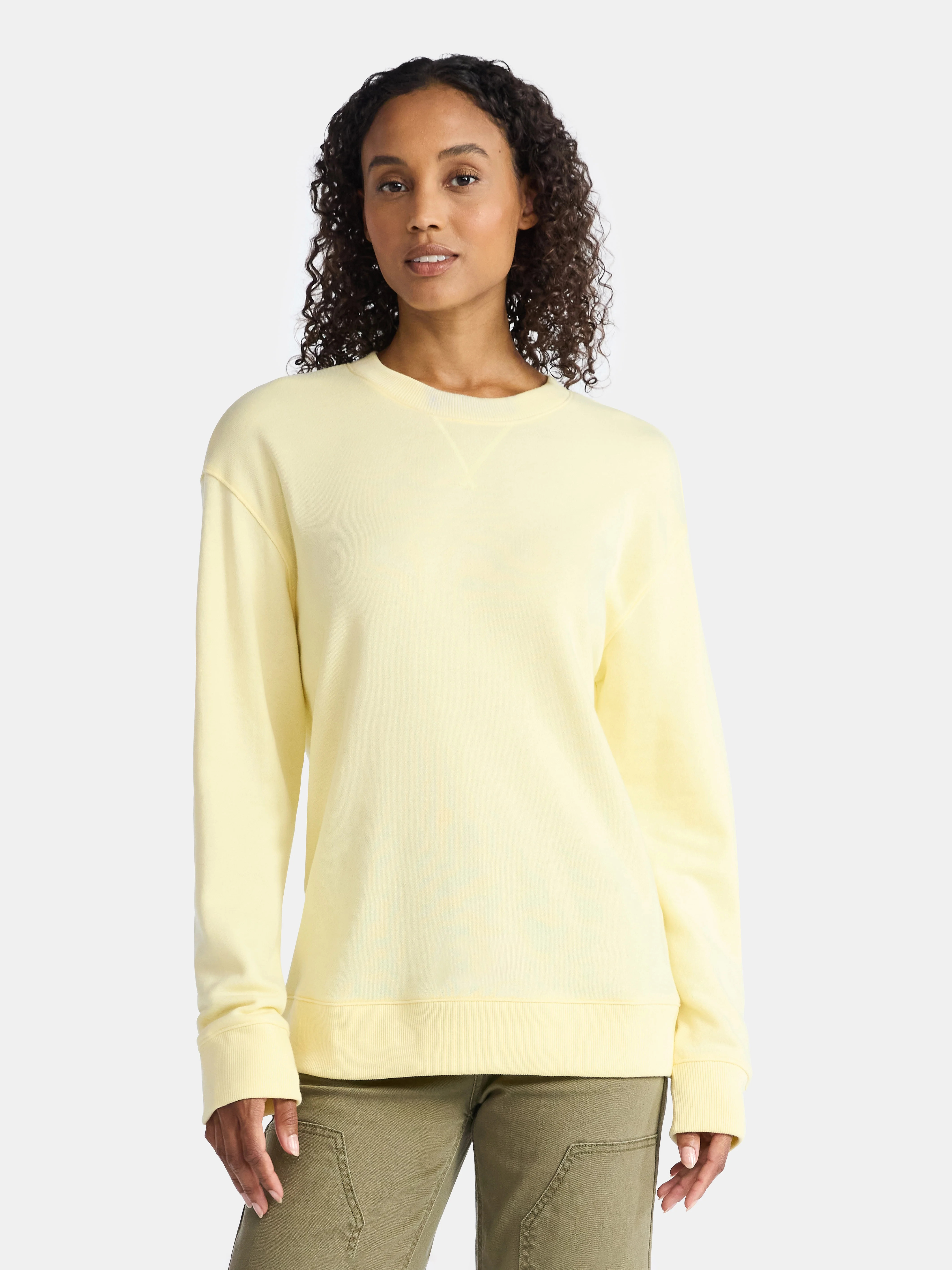 Time and Tru Women's and Women's Plus Crewneck Sweatshirt with Long Sleeves, Sizes XS-4X | Walmart (US)