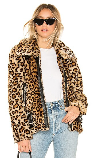 BLANKNYC Faux Fur Leopard Biker Jacket in Note To Self | Revolve Clothing (Global)