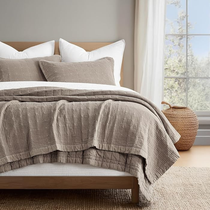 Stonewashed Cotton Quilt Set King Size, Ultra Soft Oversized Bedspread Coverlet Set, Lightweight ... | Amazon (US)