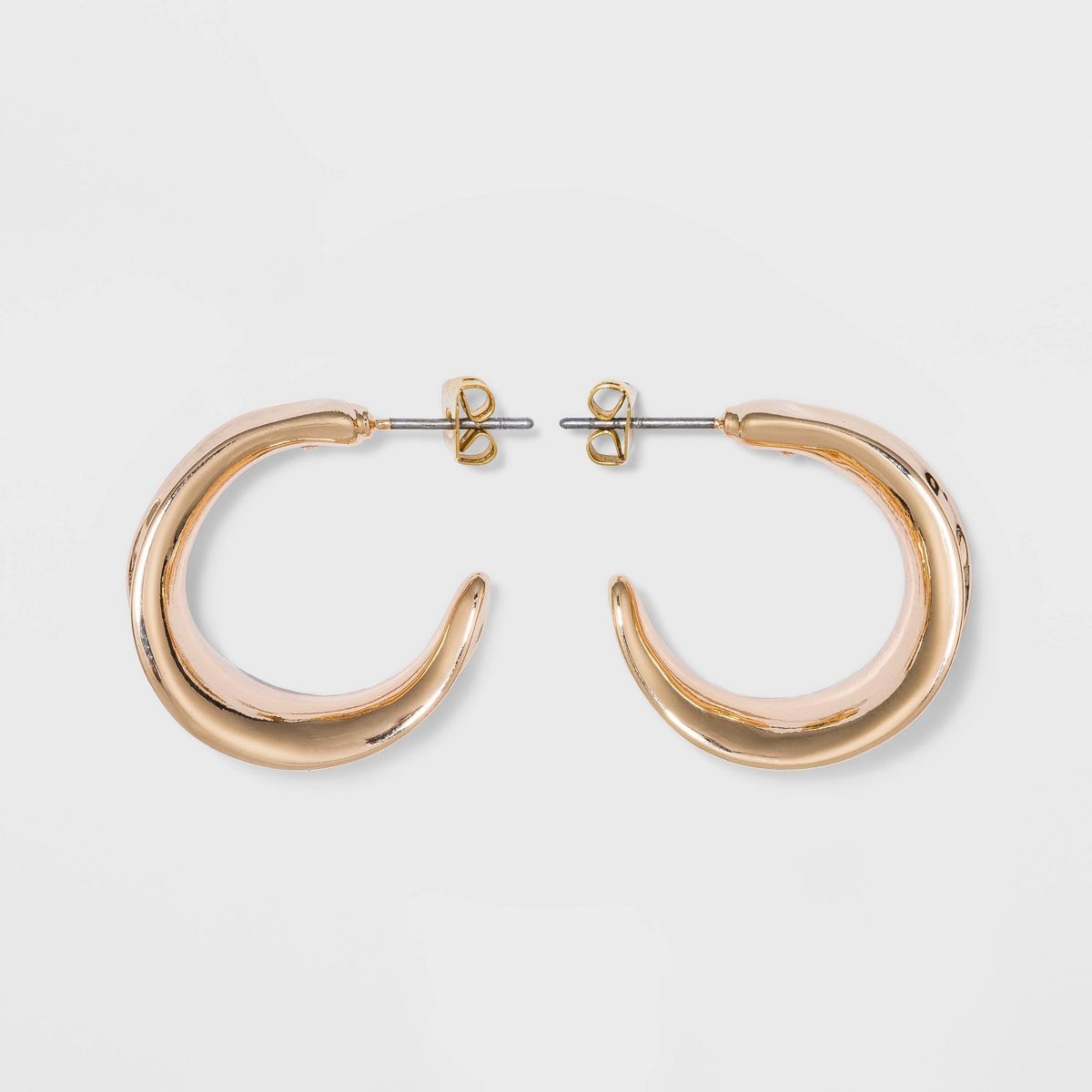Chunky Hammered Hoop Earrings - A New Day™ Gold | Target