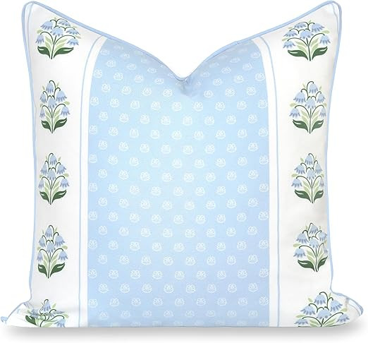 Hofdeco Premium Grandmillennial Coastal Hampton Patio Indoor Outdoor Throw Pillow Cover Only, 20"... | Amazon (US)