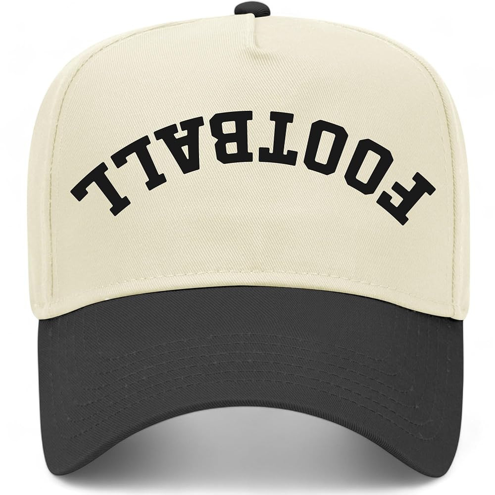 Football Upside Down Reversed Vintage Trucker Hat | Premium Snapback Baseball Hat for Men & Women | Amazon (US)