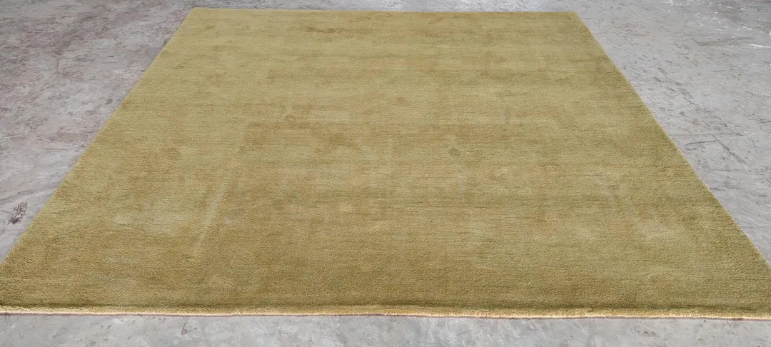 8x10, 5x8 Ready to Ship Hand Tufted Plein Geometric Rug Wool Area Rug Mute Yellow Olive Green Rug... | Etsy (Global)