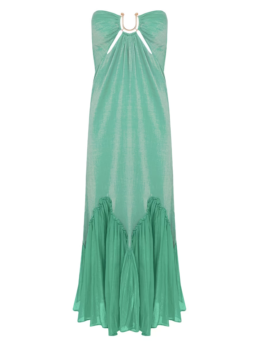 Harper U-Ring Halter Maxi Dress | Saks Fifth Avenue
