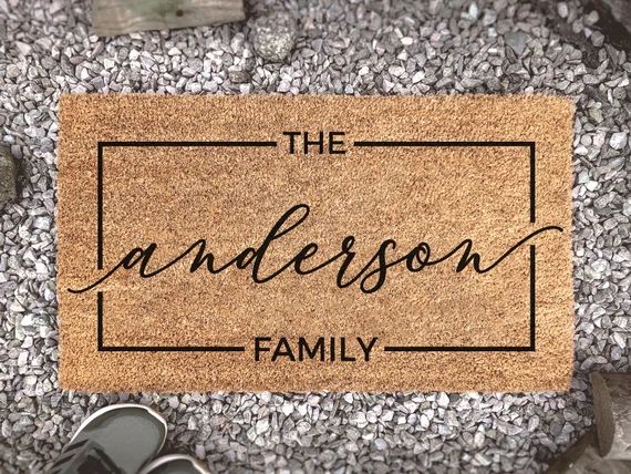 Personalized Doormat With Family Name - Last Name Custom Door Mat - Welcome Mat - Housewarming Gi... | Etsy (US)