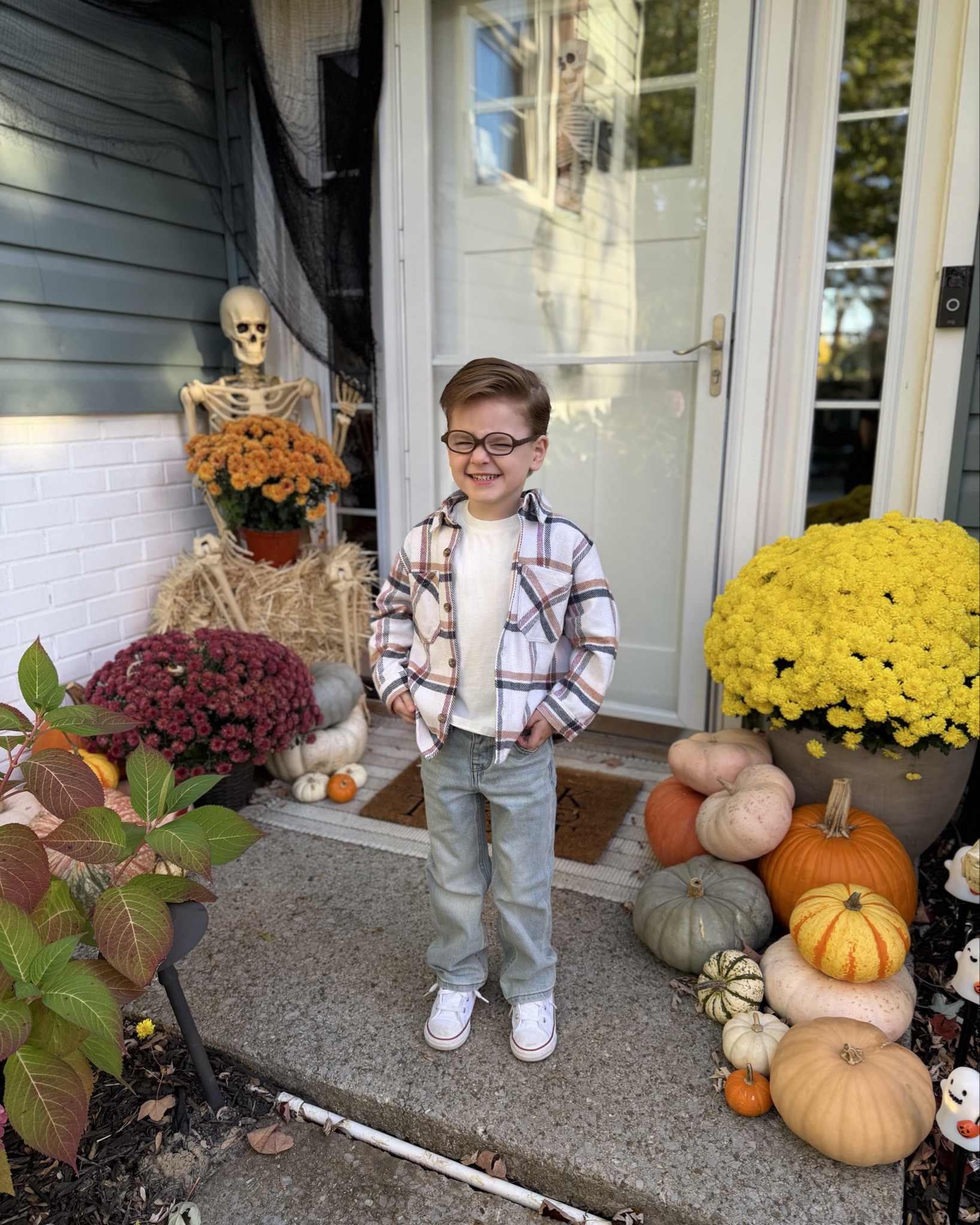 Handsome preK outfit of the day 🤎🤎 cutest!! This plaid oversized shirt is my fave 😍😍😍 Ollie’s in a size 4 

Zara kids, fall outfits, preK ootd, my first baby 

#LTKFindsUnder50 #LTKKids #LTKSeasonal