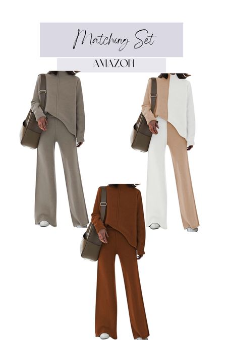 Amazon matching sets, sweater set, neutral, fall fashion, fall style 

#LTKSeasonal #LTKunder100 #LTKstyletip