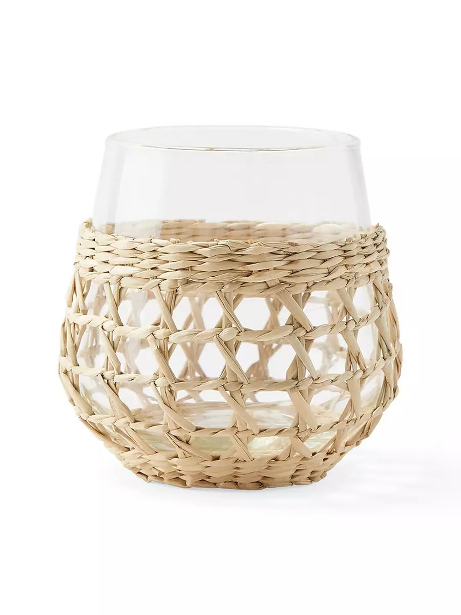 Cayman Seagrass Wine Glasses (Set of 4) | Serena and Lily